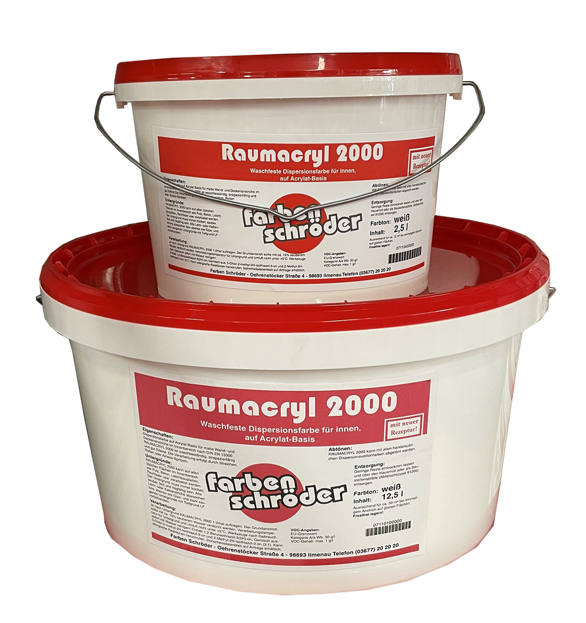 Farben Schröder Raumacryl 2000 - Unsere kostengünstige Eigenmarke - Restposten