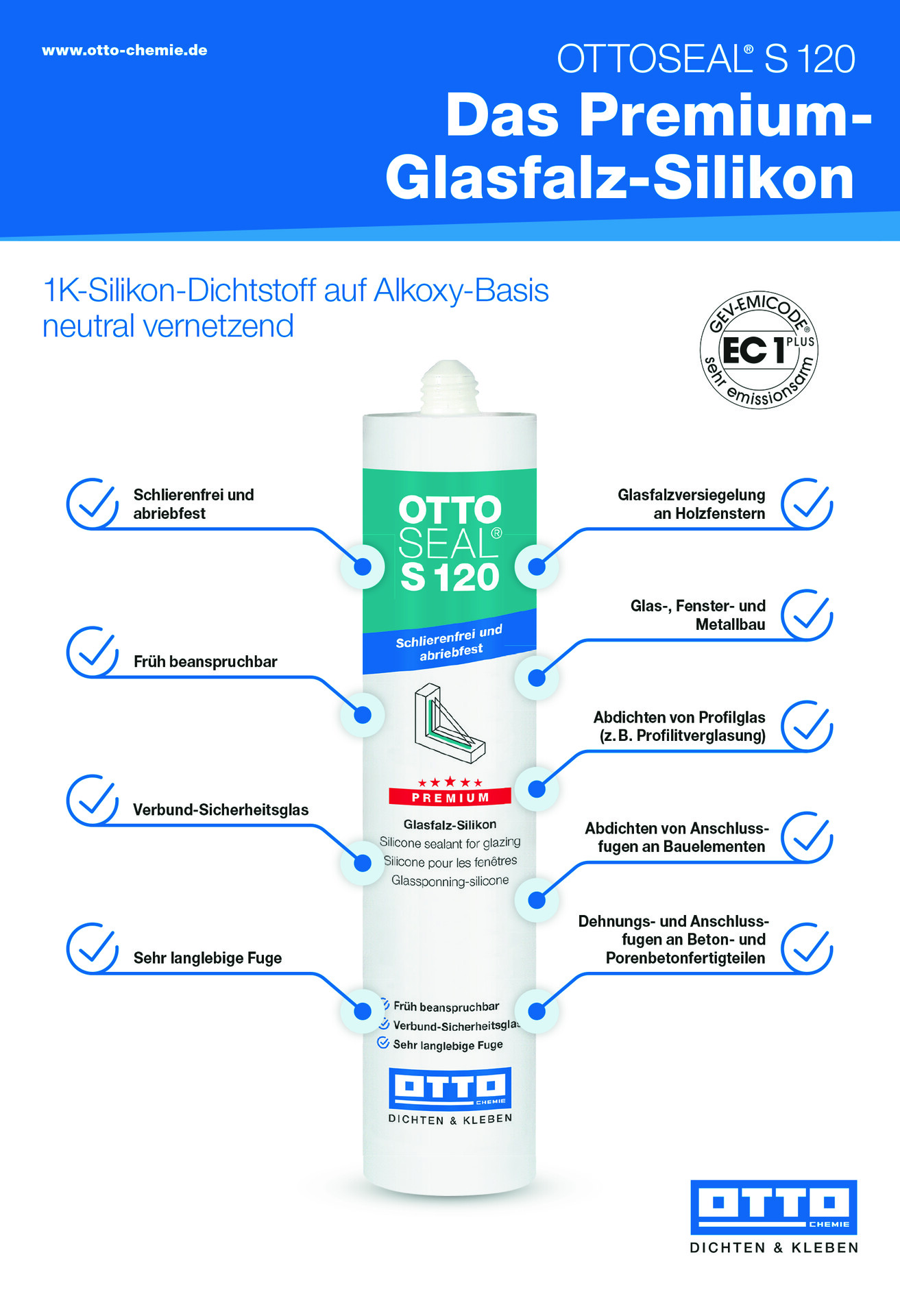 OTTOSEAL S120 Premium-Glasfalz-Silikon – Bild 5