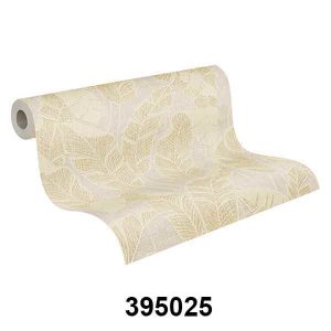 A.S. Création Vliestapete - Blätter-Motiv creme, beige (395025)