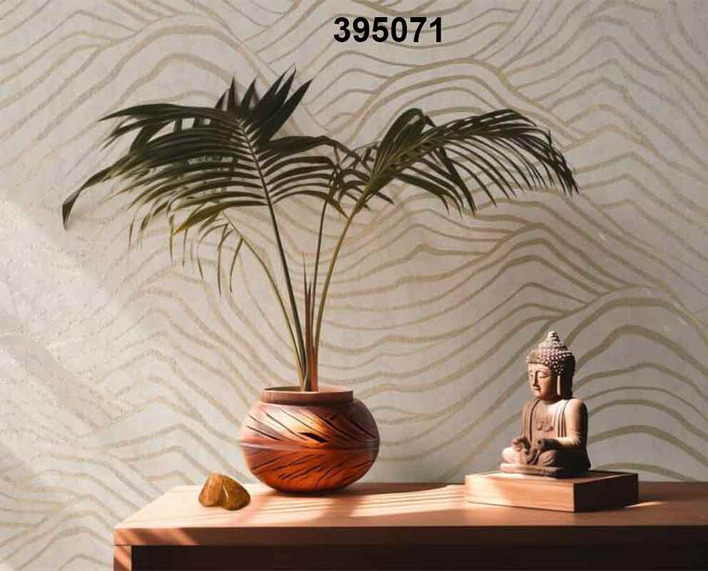 A.S. Création Vliestapete - Wellen-Motiv beige, creme, metallic (395071) – Bild 3