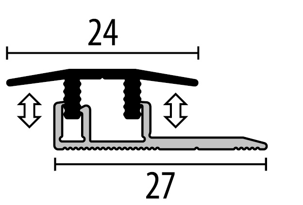 Küberit Übergangsprofil 578 - Design Clip® Einfasshöhe 4-7,5mm – Bild 4