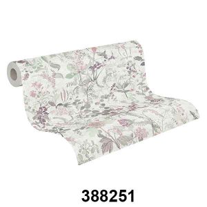 A.S. Création Vliestapete - Florales Motiv grün, rosa (388251)