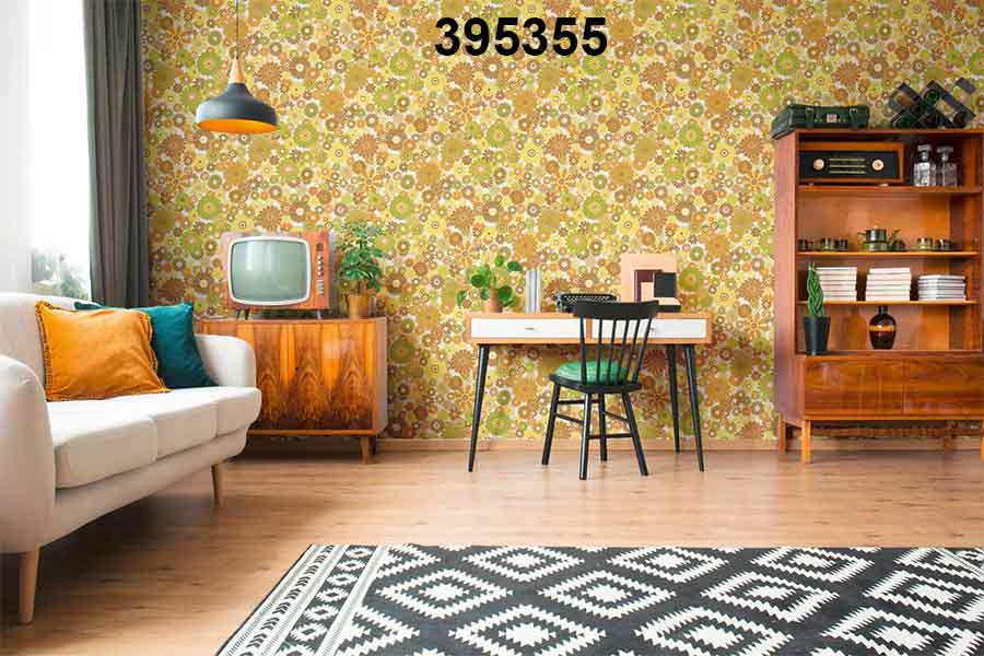 A.S. Création Vliestapete - Retro-Motiv Blüten, gelb (395355) – Bild 3