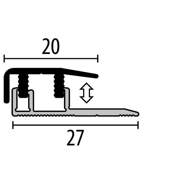 Küberit Abschlussprofil 577 - Design Clip® Einfasshöhe 4-7,5mm – Bild 4