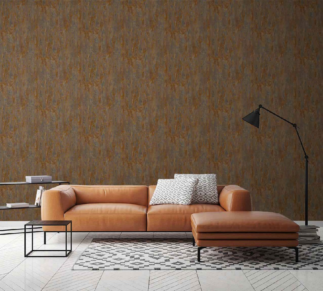 A.S. Création Vliestapete - Rostoptik, braun, metallic, orange (326511) – Bild 2