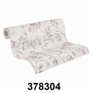 A.S. Création Vliestapete - Blätter-Motiv grün/rosa (378304) - Restposten
