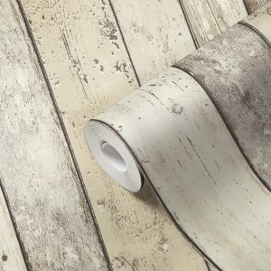 A.S. Création Vliestapete - Holzoptik, beige/grau (895110) - Restposten