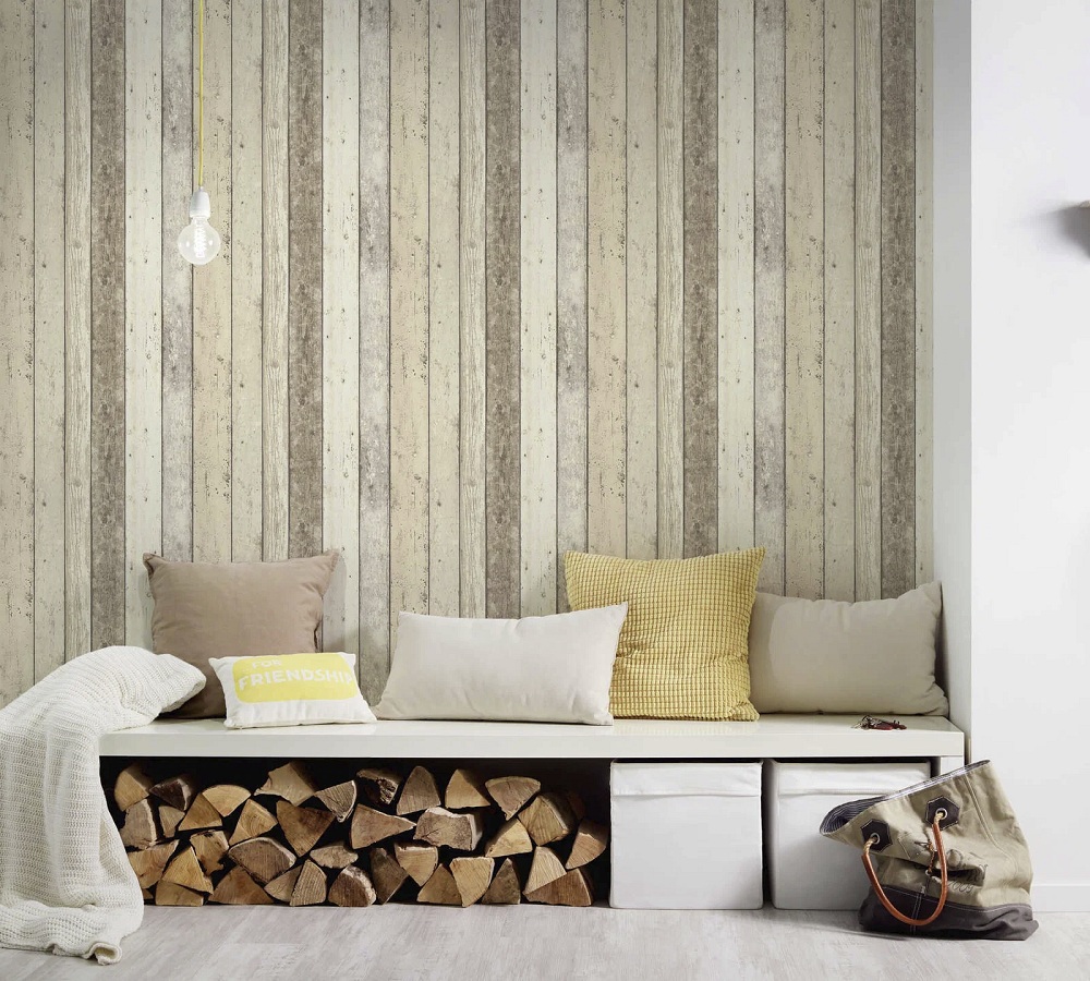 A.S. Création Vliestapete - Holzoptik, beige/grau (895110) - Restposten – Bild 2